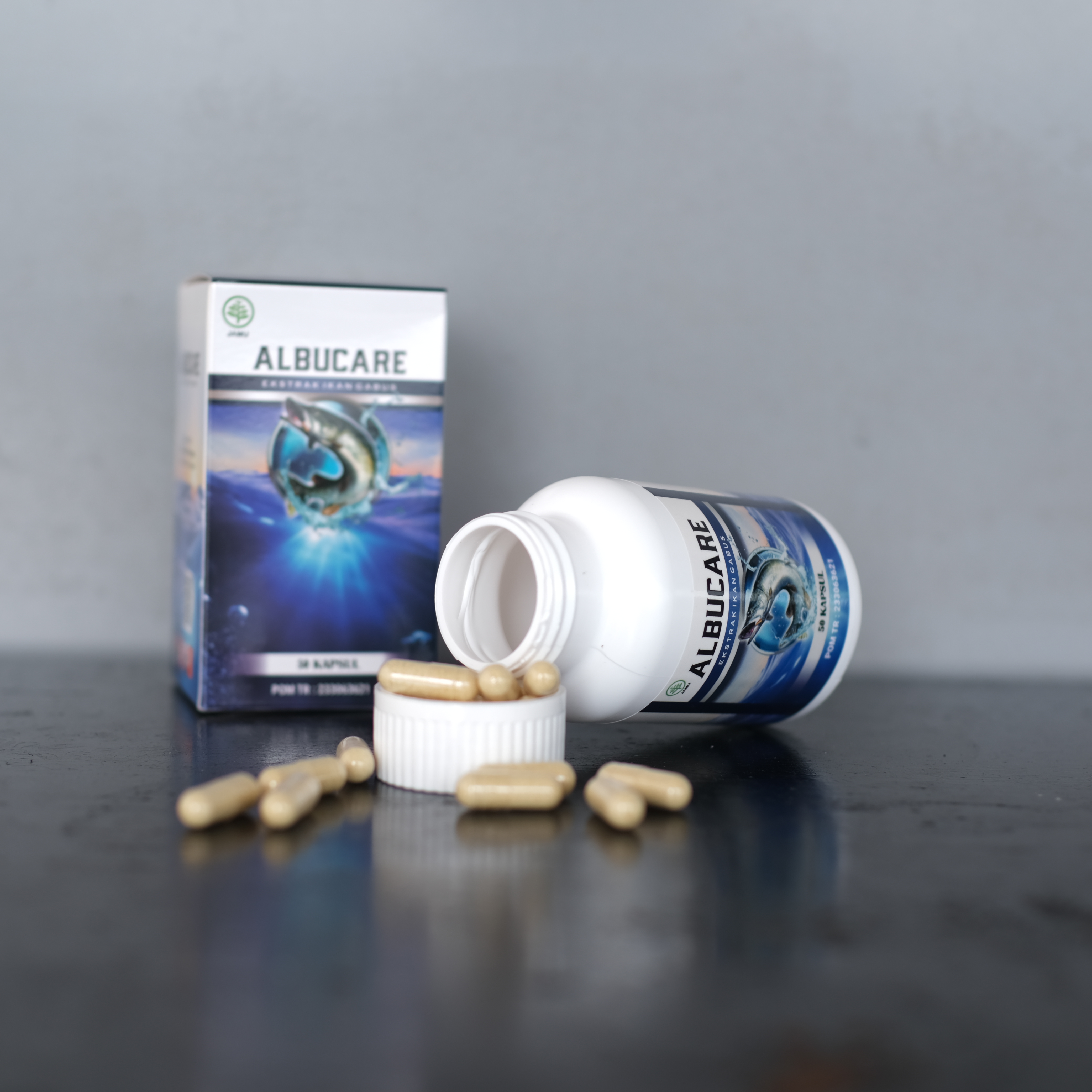 Albucare Ekstrak Ikan Gabus Asli 100% Original Aman Sudah Halal MUI dan BPOM Isi 50 Kapsul 2